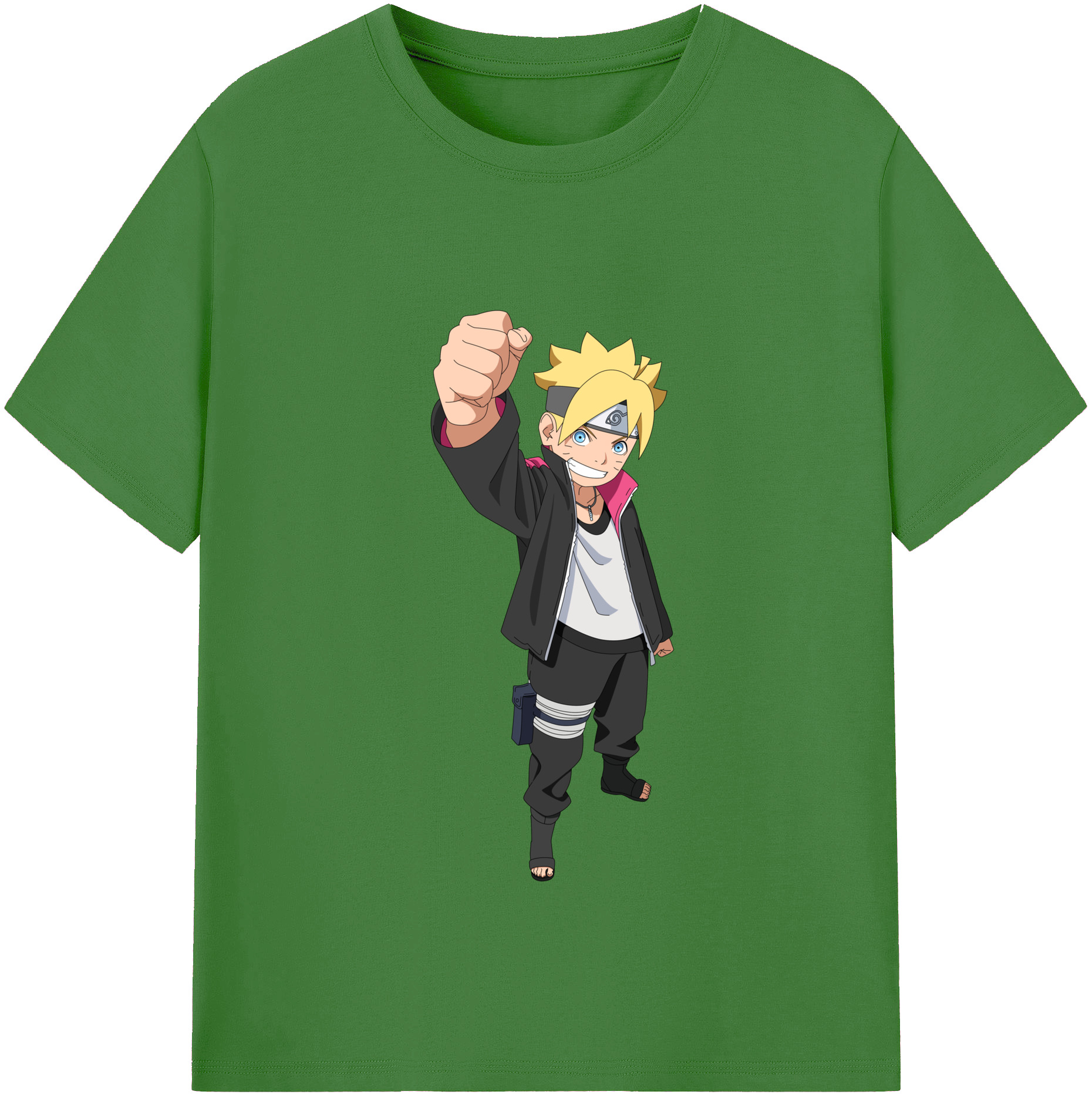 （画像用） NARUTO -ナルト- うずまき ボルト Uzumaki Boruto レディースカジュアルプリントTシャツ（綿100％）